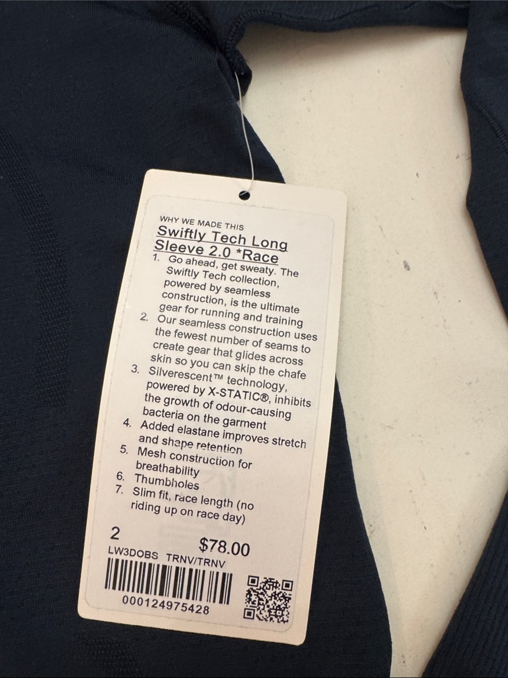 lululemon athletica swiftly tech Long Sleeve Crew Top - Navy - Picture 4 of 6